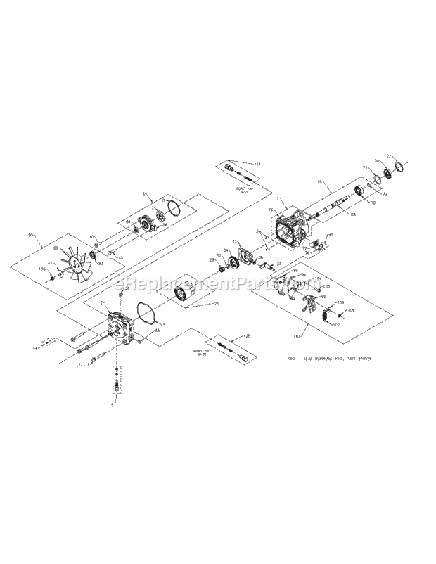 Hydraulic Pump Rh Diagram and Parts List for M60-KW 53AJ8CT6050 Cub Cadet Sprayer